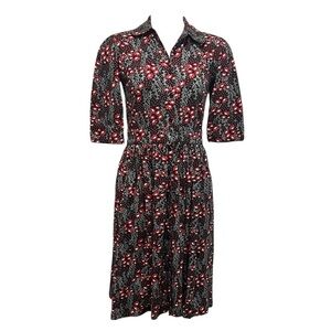 Circus floral button down cotton fit and flare dress size UK 8 NWT